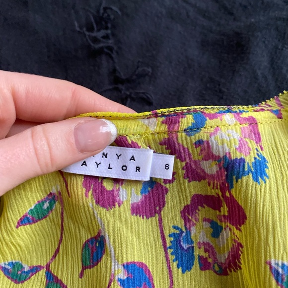 Tanya Taylor Silk Yellow Floral Dress - Picture 6 of 6